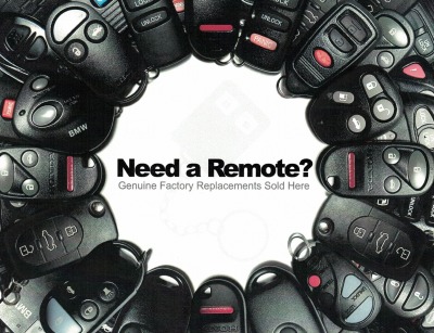 This is a photo of remote fobs in a circle.